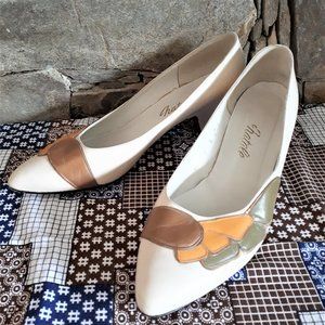 Vintage 1980s Natale Low Heel Leather Pumps Size 8
